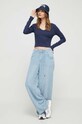 Tommy Jeans hosszú ujjú DW0DW14278 sötétkék AW23