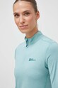 Αθλητικό μακρυμάνικο Jack Wolfskin Sky Thermal τιρκουάζ 1808951