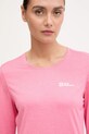 Sportovní tričko s dlouhým rukávem Jack Wolfskin Sky Thermal růžová 1808961