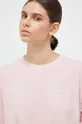 ροζ Βαμβακερή μπλούζα με μακριά μανίκια DKNY