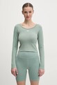 Under Armour longsleeve treningowy Train Seamless z elastanem zielony 1379150