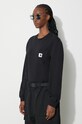 Carhartt WIP longsleeve bawełniany czarny I032216.89XX