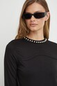Karl Lagerfeld longsleeve regular czarny 236W1708