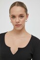 Majica z dolgimi rokavi Calvin Klein Jeans črna J20J222025