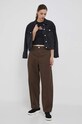 Bavlnené tričko s dlhým rukávom Calvin Klein Jeans J20J222717 čierna AW23