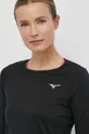 μαύρο Μακρυμάνικο μπλουζάκι για τρέξιμο Mizuno Impulse Core