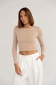 Saint Body longsleeve z elastanem beżowy SB.364