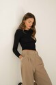 Tričko s dlhým rukávom Saint Body slim čierna SB.258