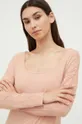 roza Homewear majica dugih rukava Calvin Klein Underwear Ženski