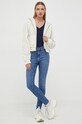 Tričko s dlhým rukávom Hollister Co. KI339.3453.200 tmavomodrá AW23