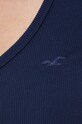 Tričko s dlhým rukávom Hollister Co. KI339.3453.200 tmavomodrá