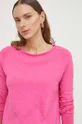 ροζ Βαμβακερή μπλούζα με μακριά μανίκια American Vintage