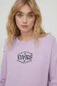 Βαμβακερή μπλούζα με μακριά μανίκια Vans Γυναικεία