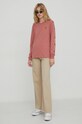 Vans longsleeve bawełniany VN000F38CHO1 różowy AW23