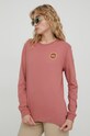 Odzież Vans longsleeve bawełniany VN000F38CHO1 różowy