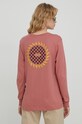 Vans longsleeve bawełniany różowy VN000F38CHO1