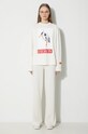 Heron Preston cotton longsleeve top Heron Bird Painted Ls Tee HWAB027F23JER0020425 beige AW23