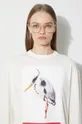 Heron Preston cotton longsleeve top Heron Bird Painted Ls Tee Women’s