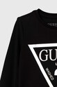 Дівчинка Дитячий бавовняний лонгслів Guess K84I18.K8HM0.9BYX чорний