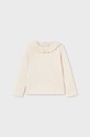 Mayoral longsleeve bawełniany niemowlęcy z elastanem beżowy 2008.4D.Baby.9BYX