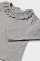 Dziewczynka Mayoral longsleeve bawełniany niemowlęcy 2008.4D.Baby.9BYX szary