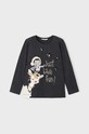 Mayoral longsleeve bawełniany dziecięcy 4015.6M.Mini.9BYX szary AW23