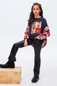 Dziewczynka Mayoral longsleeve bawełniany dziecięcy 7046.8E.Junior.9BYX granatowy