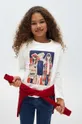 Detská bavlnená košeľa s dlhým rukávom Mayoral béžová