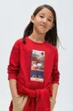 rdeča Otroška bombažna majica z dolgimi rokavi Mayoral Dekliški