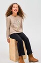 Lány Mayoral gyerek pamut hosszú ujjú felső 7053.8F.Junior.9BYX bézs
