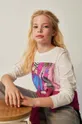 béžová Detská bavlnená košeľa s dlhým rukávom Mayoral Dievčenský