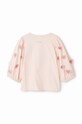 Dziewczynka Desigual longsleeve bawełniany dziecięcy 23WGTK08 biały