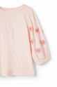 Desigual longsleeve bawełniany dziecięcy biały 23WGTK08