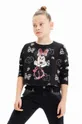 czarny Desigual longsleeve bawełniany dziecięcy Dziewczęcy