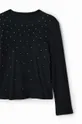 čierna Detská bavlnená košeľa s dlhým rukávom Desigual