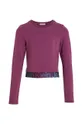 Detské tričko s dlhým rukávom Calvin Klein Jeans fialová