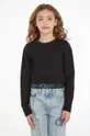 fekete Calvin Klein Jeans gyerek hosszúujjú Lány
