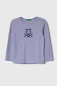 violetto United Colors of Benetton longsleeve in cotone bambino/a Ragazze