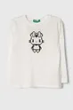 bianco United Colors of Benetton longsleeve in cotone bambino/a Ragazze