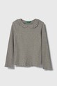 United Colors of Benetton longsleeve dziecięcy z elastanem szary 3F1AG10AV.P.SEASONAL