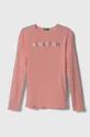 ružová Detské tričko s dlhým rukávom United Colors of Benetton Dievčenský