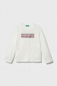 United Colors of Benetton gyerek pamut hosszú ujjú felső pamut fehér 3I9WG10A3.P.SEASONAL