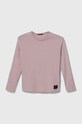 Sisley longsleeve din bumbac pentru copii imprimeu roz 3096X1038.G.SEASONAL