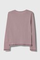 Sisley longsleeve bawełniany dziecięcy 3096X103F.G.SEASONAL różowy AW23