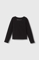 Дитячий лонгслів Sisley 3DKEX103L.G.SEASONAL чорний AW23