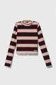 Sisley longsleeve copii cu modele gri 3IZGX103N.G.SEASONAL