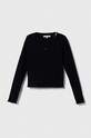 Tommy Hilfiger longsleeve dziecięcy z elastanem granatowy KG0KG07595.128.176.9BYX