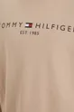 béžová Detská bavlnená košeľa s dlhým rukávom Tommy Hilfiger