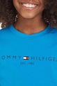 Dětské bavlněné tričko s dlouhým rukávem Tommy Hilfiger KS0KS00202.74.122.9BYX modrá