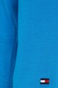 Dětské bavlněné tričko s dlouhým rukávem Tommy Hilfiger modrá KS0KS00202.74.122.9BYX